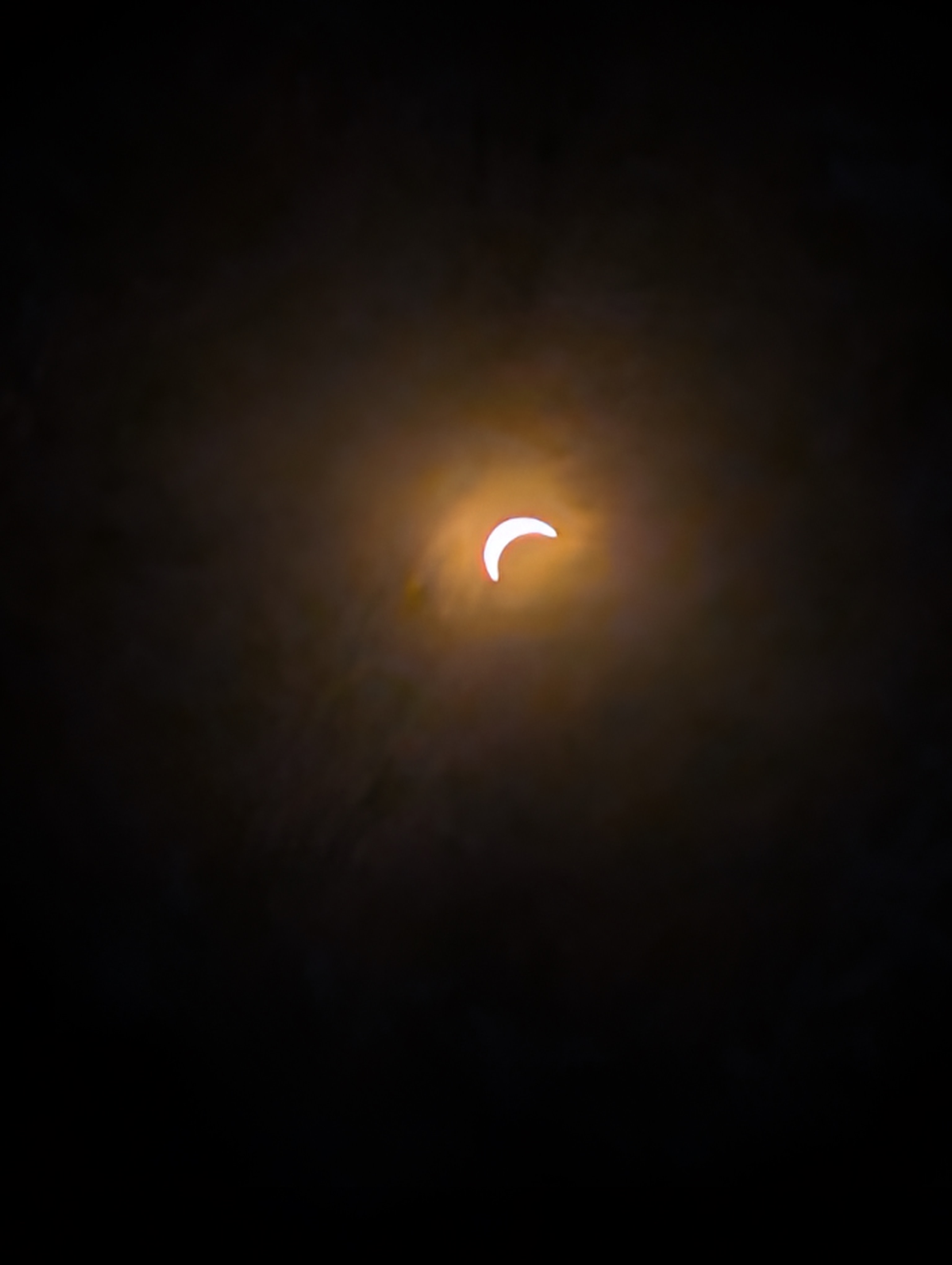 Sun mostly covered from the bottom