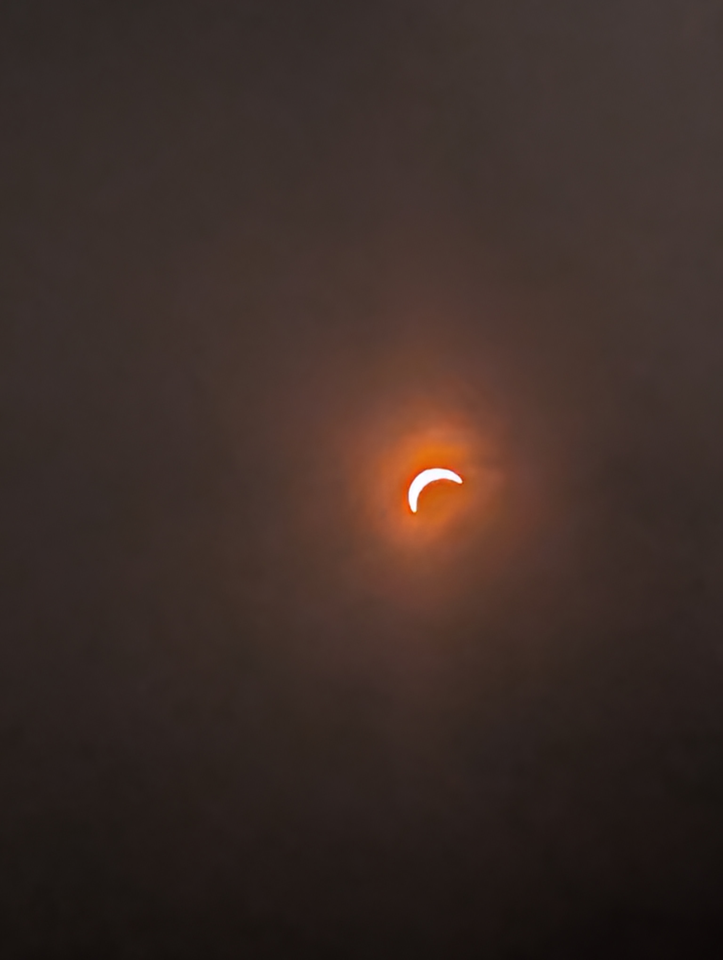 Sun mostly covered from the bottom