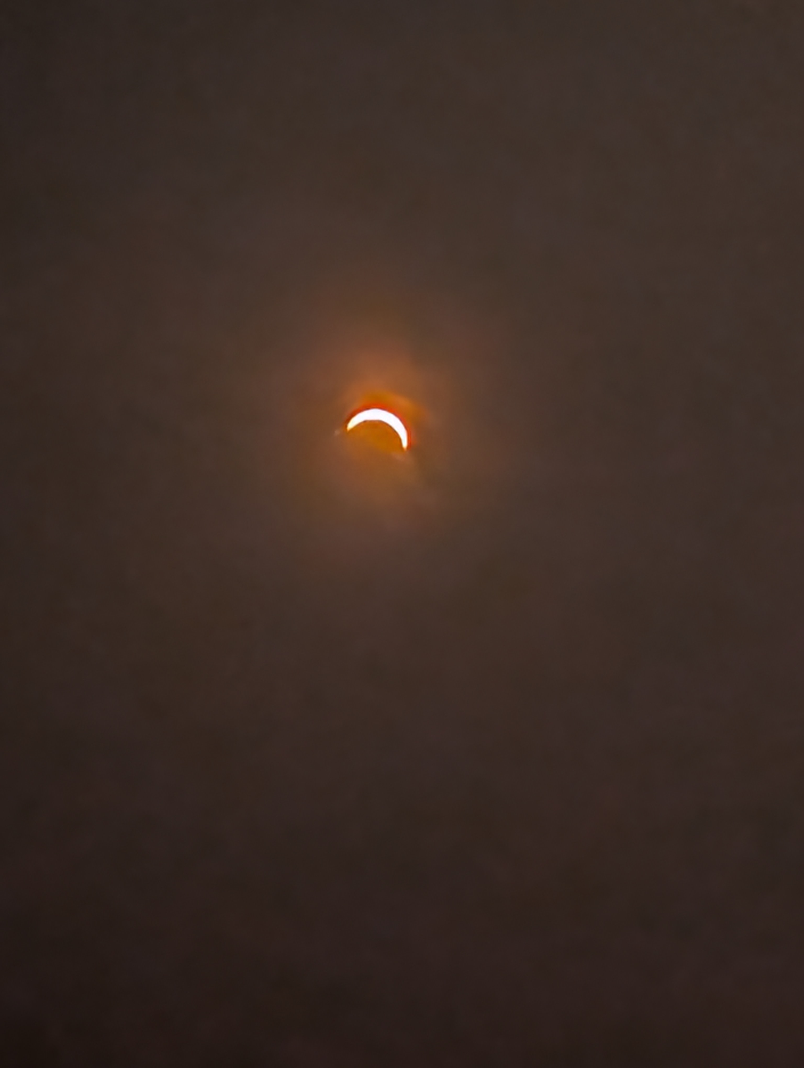 Sun mostly covered from the bottom